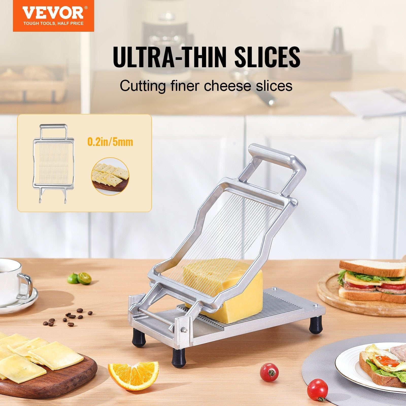 Cheese Cutter With Wire Cheeser Butter Cutting 0.2' Ultra-Thin Cheese