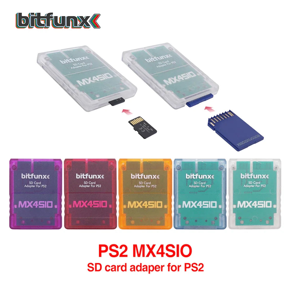 Bitfunx MX4SIO SIO2SD SD/TF Card Adapter Game Reader for PS2