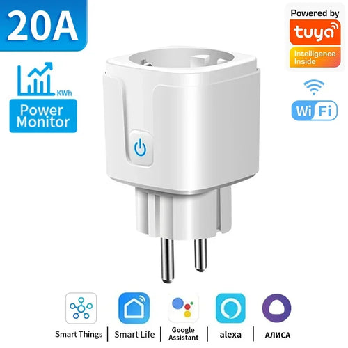 TNCE Tuya Wifi/Zigbee3.0 Smart Socket EU Plug 16/20A Power Monitor