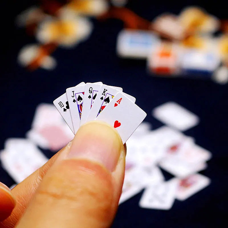 Funny Cute Mini Playing Cards Poker Games Super Small Cards Spoof