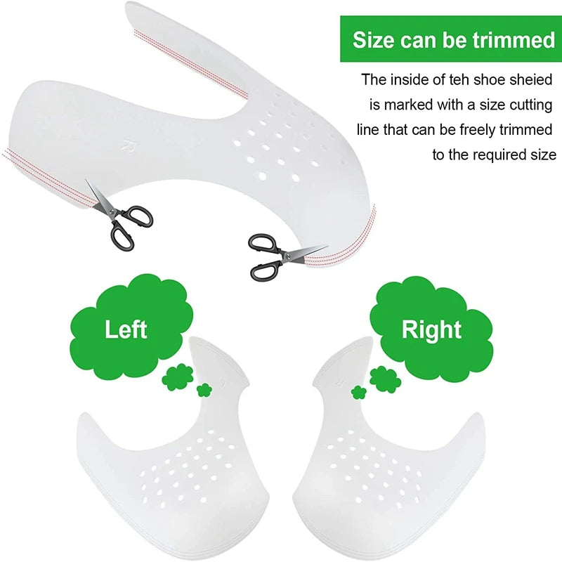 1Pair Crease Protector Shoe Anti Crease Bending Crack Toe Cap Support