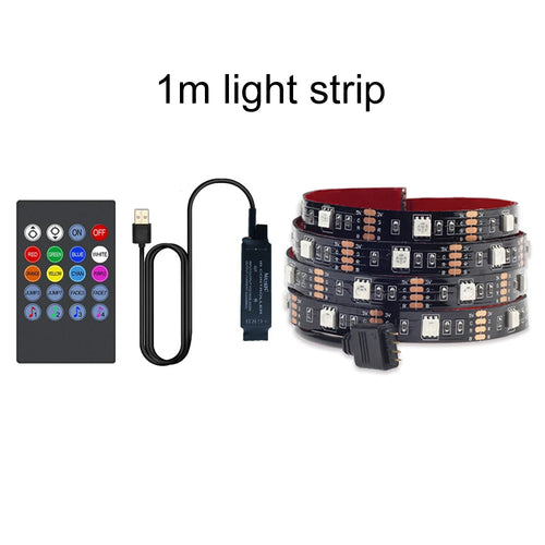 TV Backlight Music Sync USB Powered RGB LED Strip Light for 15 - 80