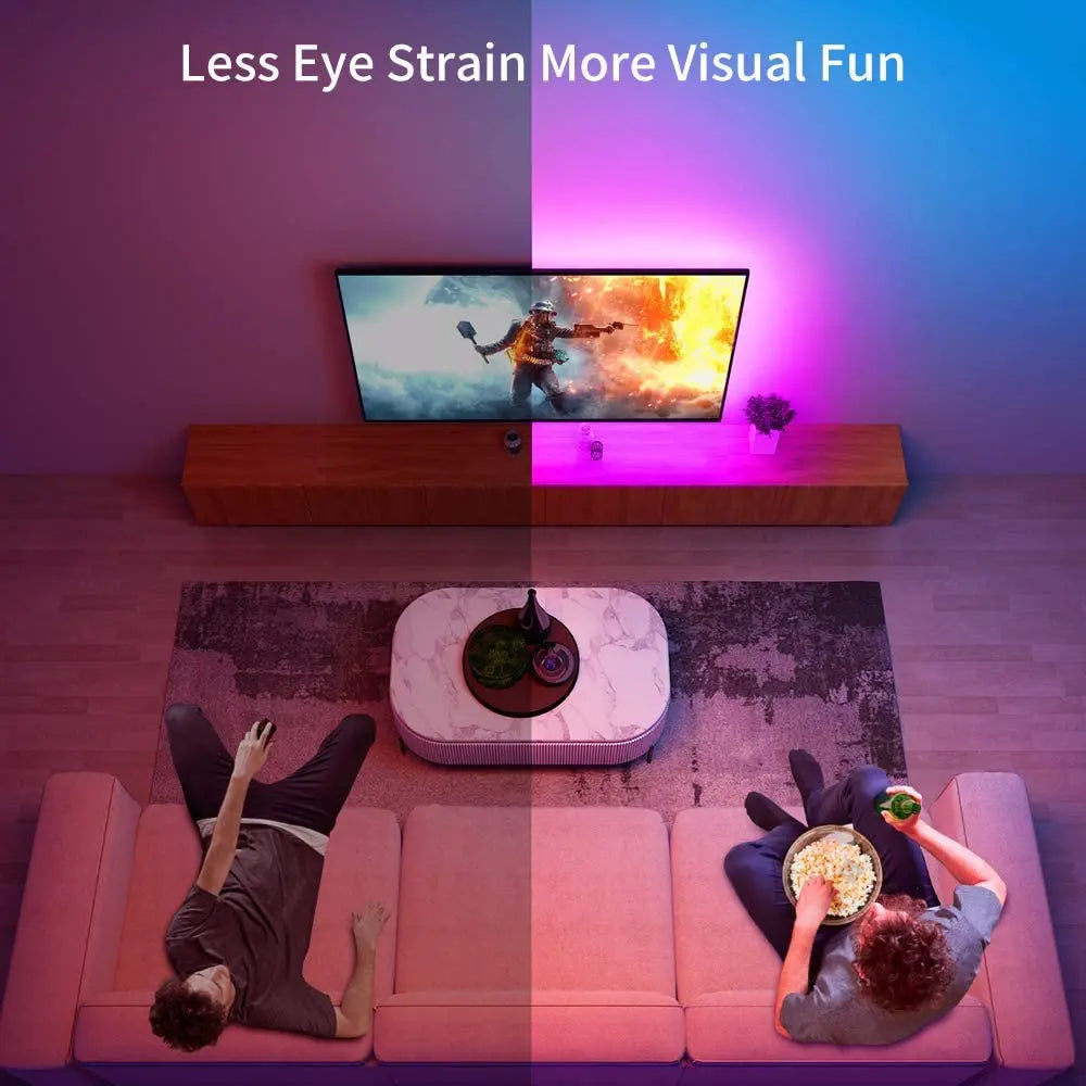 TV Backlight Music Sync USB Powered RGB LED Strip Light for 15 - 80