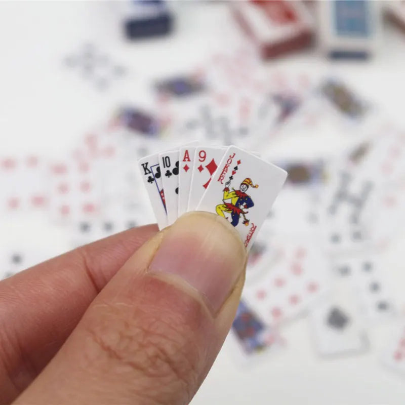 Funny Cute Mini Playing Cards Poker Games Super Small Cards Spoof