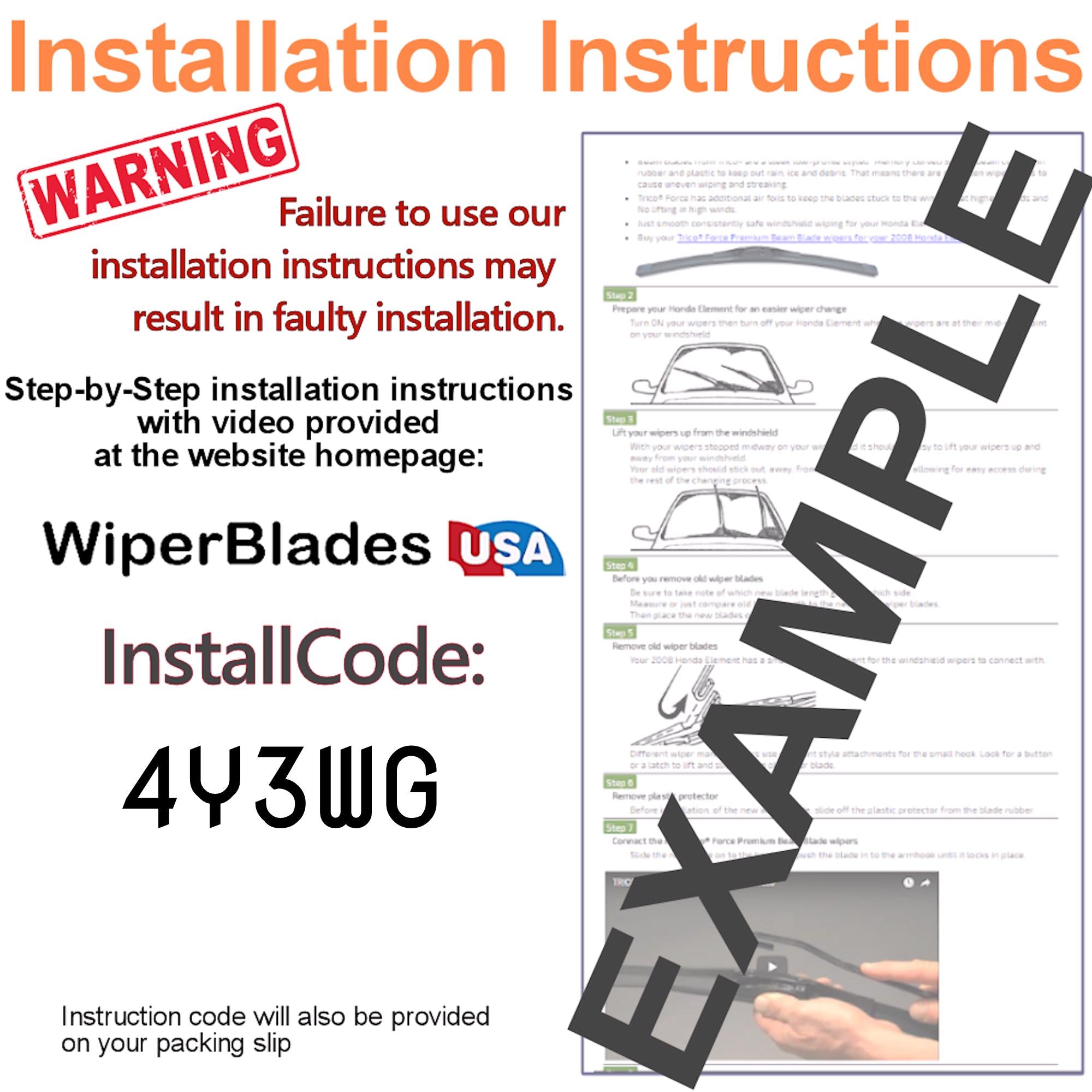 2002 Ford F350 F-350 Super Duty Wiper Blades w/2yr Warranty (Set of 2)