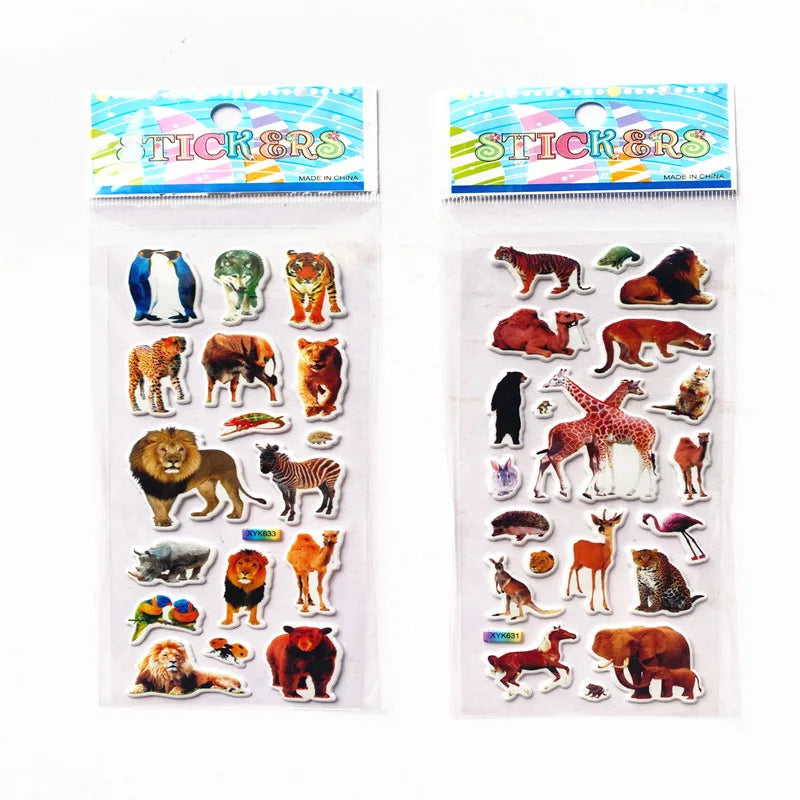 10pcs 3D Puffy Stickers Animals Bulk Stickers Scrapbook Decoration
