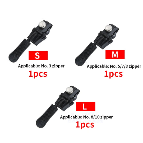 3/6/12Pcs Universal Zipper Repair Kit Quick Instant Detachable Zipper