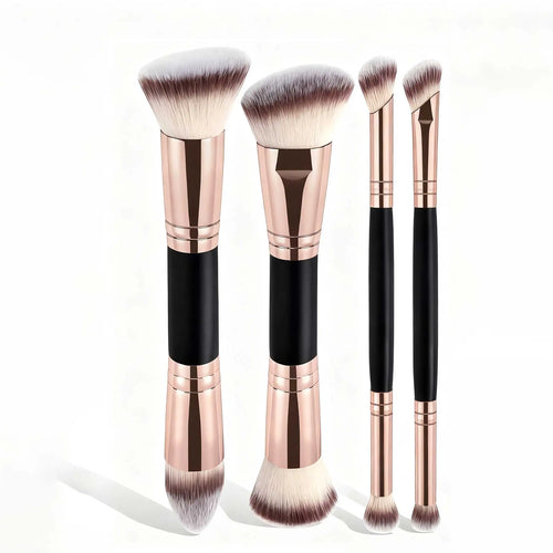 4pcs Basic Makeup Brushes Set With Box Dual-ended Foundations Powder