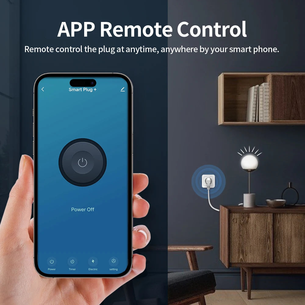 TNCE Tuya Wifi/Zigbee3.0 Smart Socket EU Plug 16/20A Power Monitor
