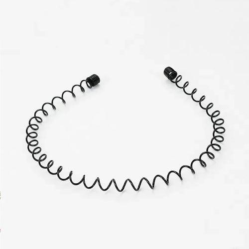 Unisex Black Elastic Non Slip Simple Metal Headbands For Men Women