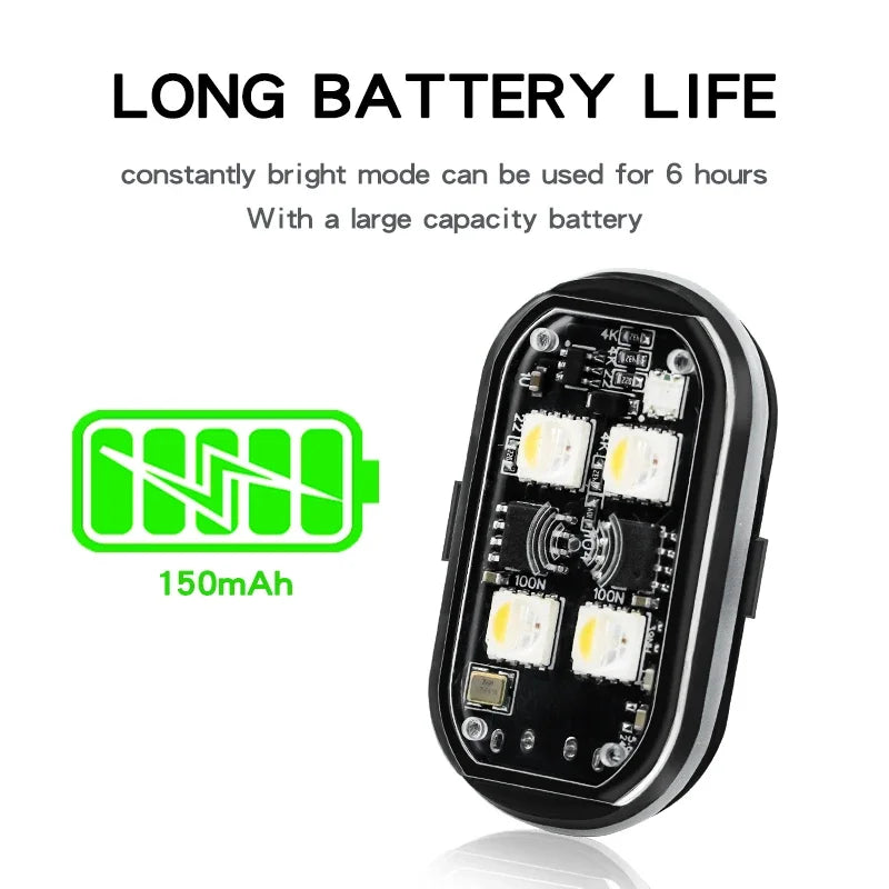 Wireless Light Aircraft Airplane Helicopter Warning Lights RGB Led