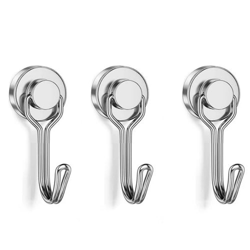 3/6/12/20Pcs Black Magnetic Hooks Cruis Heavy Duty Magnetic Hangers,