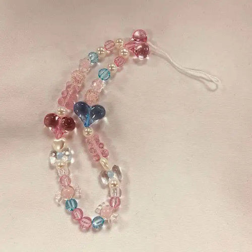 Phone Anti-lost Lanyard Key Short Wrist Pendant Colorful Macaron Round