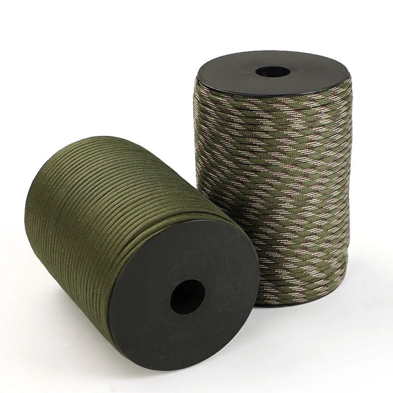 100M/50M 550 Military Standard 9-Core Paracord Rope 4mm Outdoor