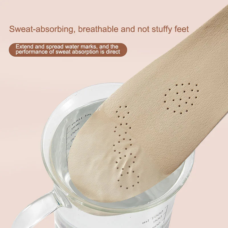 Leather Latex Sports Insole Cowhide Insoles for Shoes Arch Support