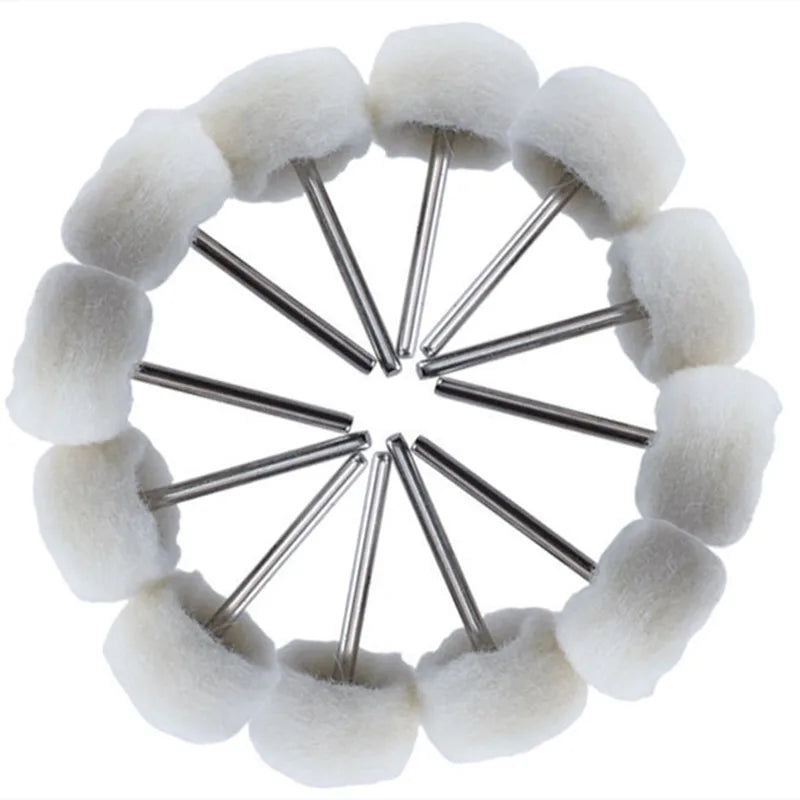 10Pcs Mini grinding sanding head abrasive disc felt 3mm Shank buffing