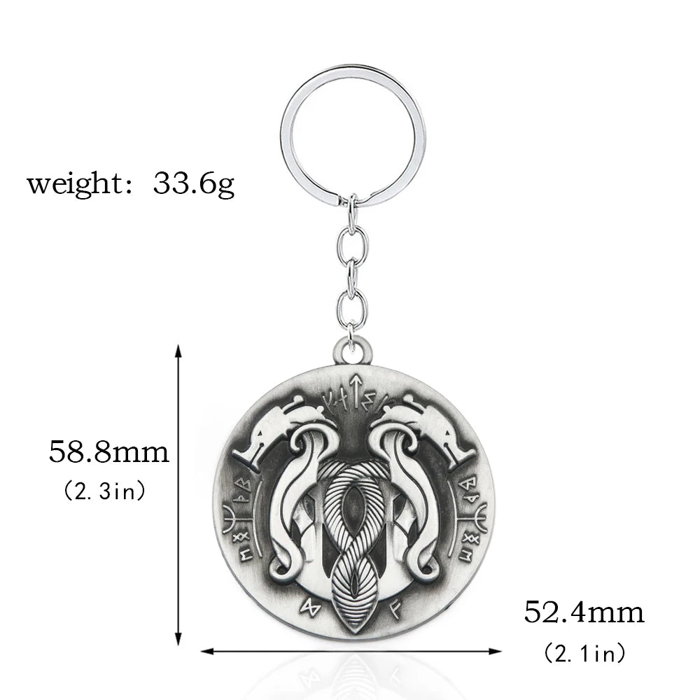Game God of War Ragnarok Keychain Kratos The World Serpent Jormungandr
