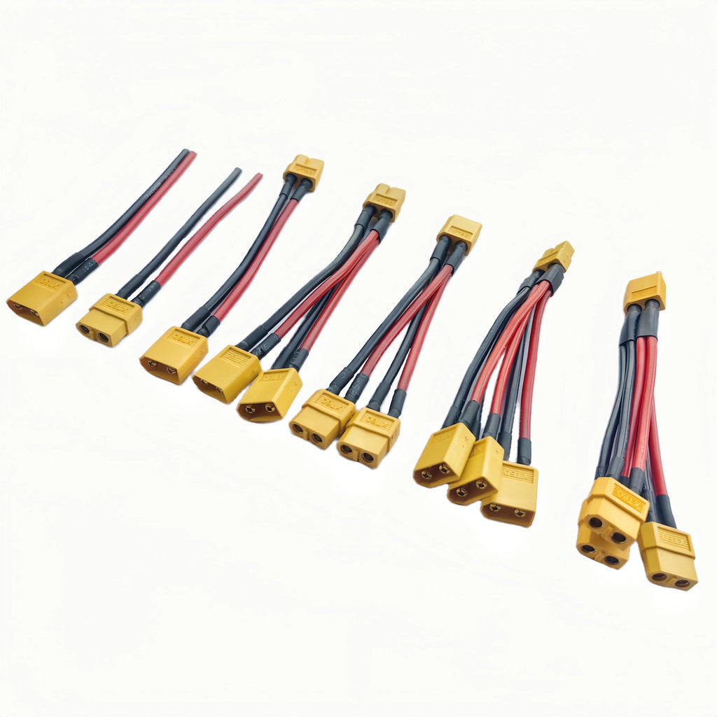XT60 Parallel Battery Connector 3-Way 14AWG Silicone Wire Male/Female