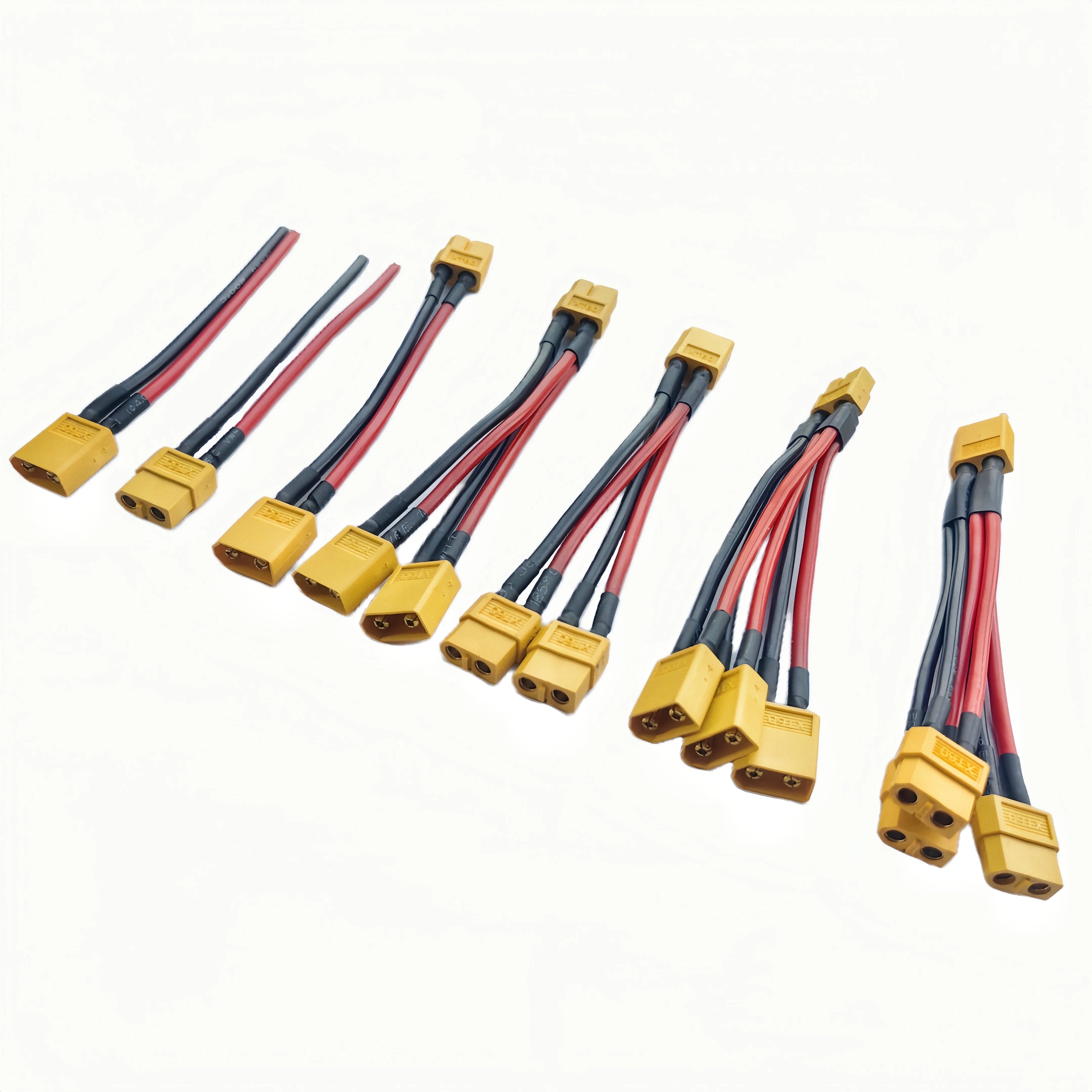 XT60 Parallel Battery Connector 3-Way 14AWG Silicone Wire Male/Female