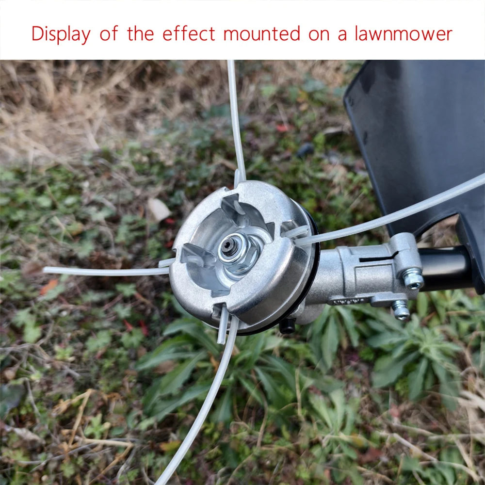 Universal Aluminum Alloy Lawn Mower Head and Replacement Nylon Steel