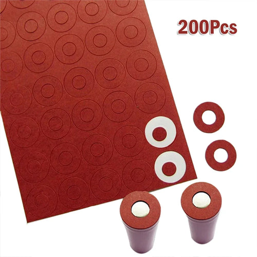 200pcs Battery Insulator Insulation Ring Adhesive Cardboard Paper