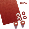200pcs Battery Insulator Insulation Ring Adhesive Cardboard Paper