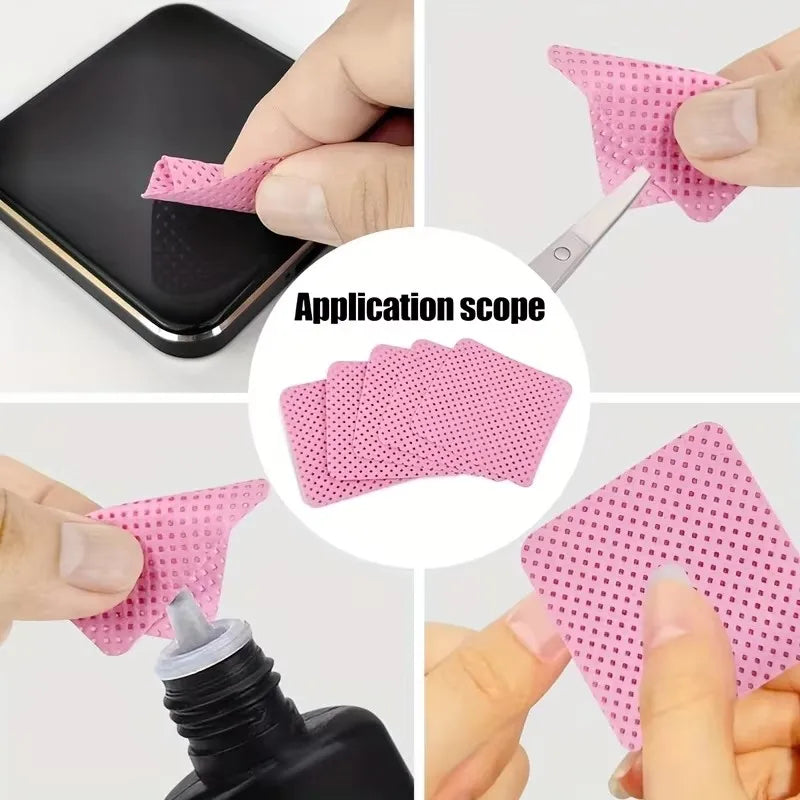 50 Lint-Free Nail Wipes, Super Absorbent Nail Wipes for Removing Gel