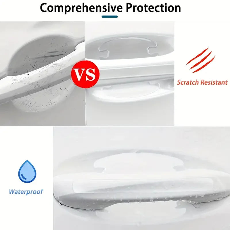 8PCS door handle sticker, scratch-proof car door protective sticker,