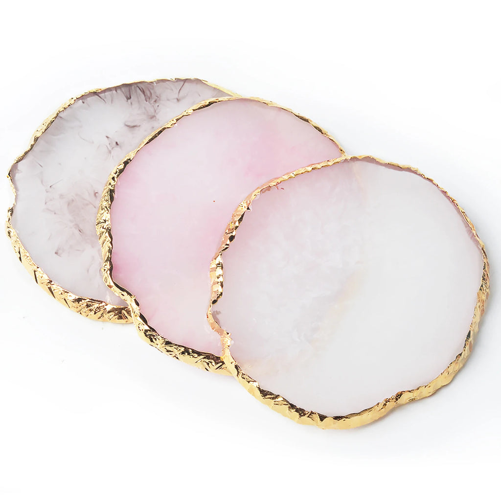 1PC Round Resin Agate Stone Nail Art Palette False Nail Tips Mixing