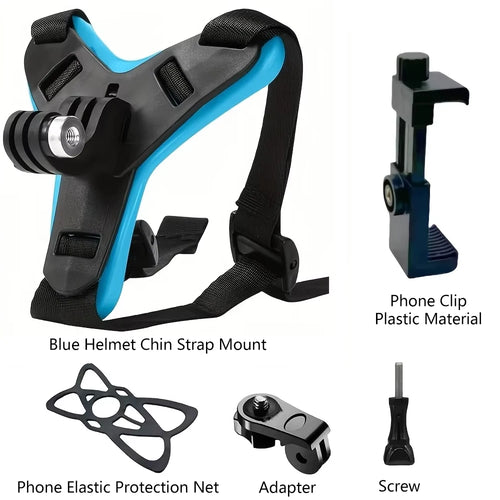 Motorcycle Helmet Chin Strap Mount for GoPro Hero 13 12 11 10 9 8 DJI