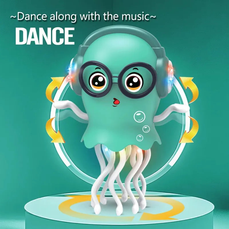 Interactive Dancing Octopus Toy, Smart Auto-Dancing with LED Lights,