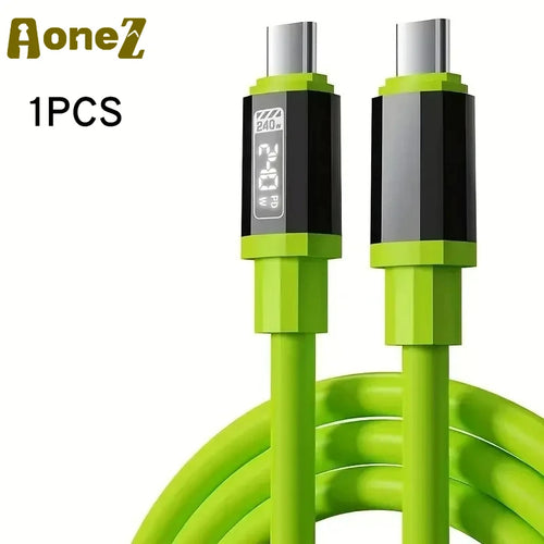 1.5m Fast Charging 27/120/240W USB Type-C To Type-C Cable Real-Time