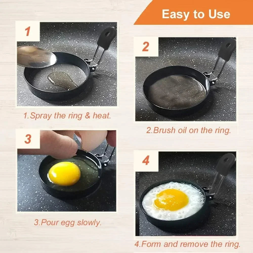 Anti-scald Egg Fried Ring Professional Stainless Steel Nonstick Round