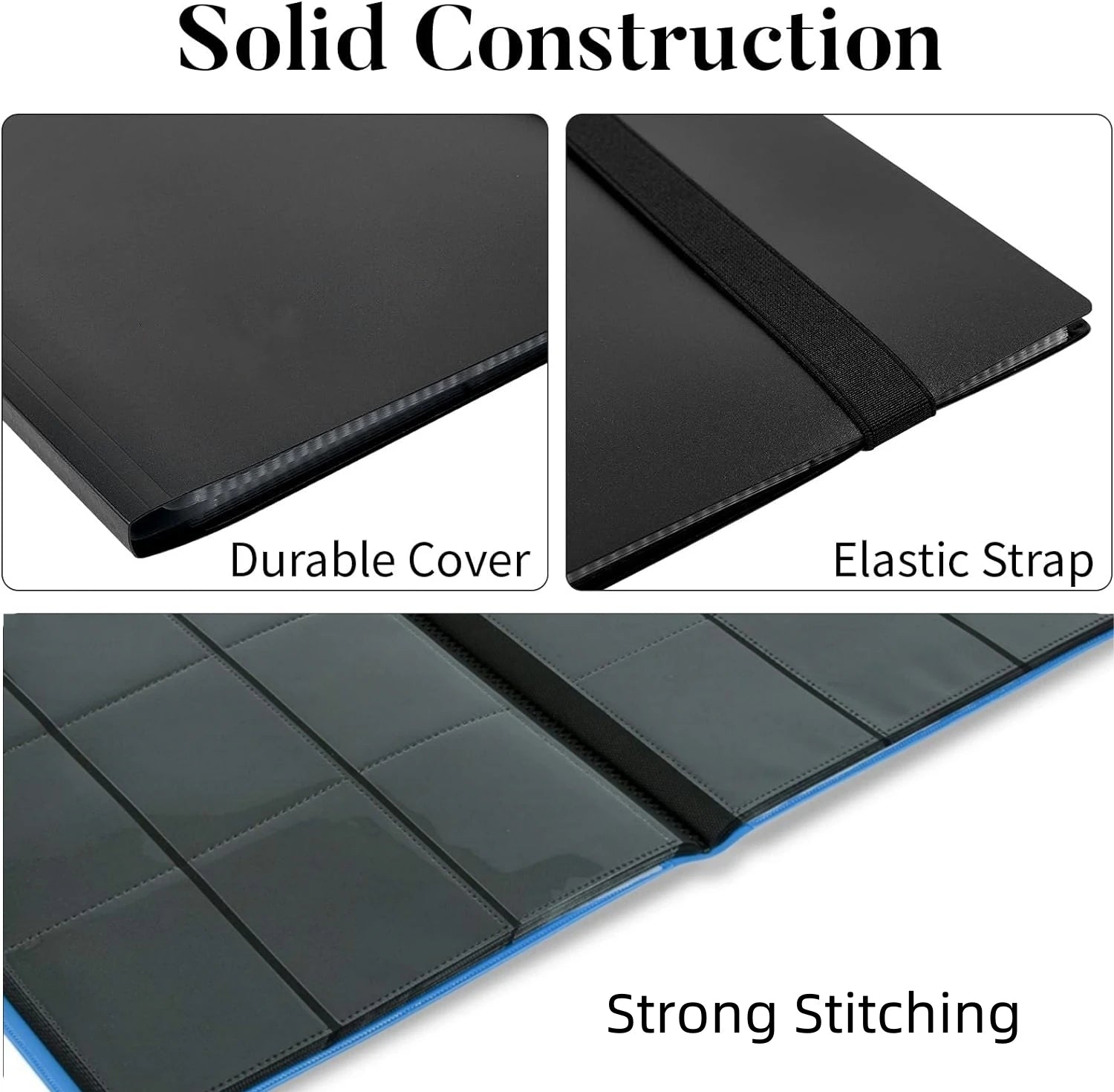 Premium 9-Pocket Trading Card Binder - Holds 360 Cards - Durable PP