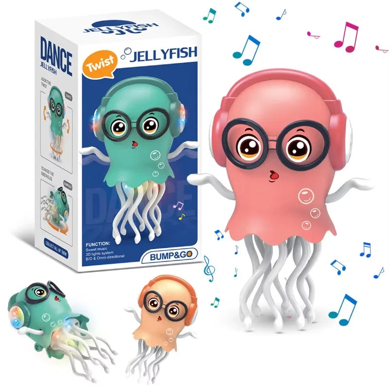 Interactive Dancing Octopus Toy, Smart Auto-Dancing with LED Lights,