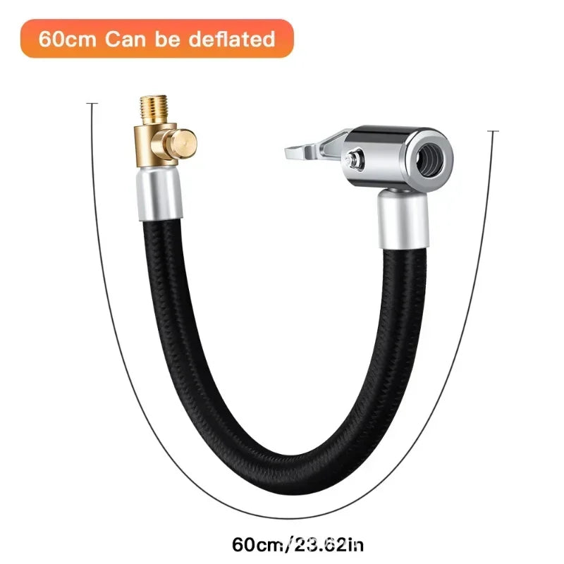 Car Tire Inflator Hose Air Pump Extension Tube Adapter Tire Repair