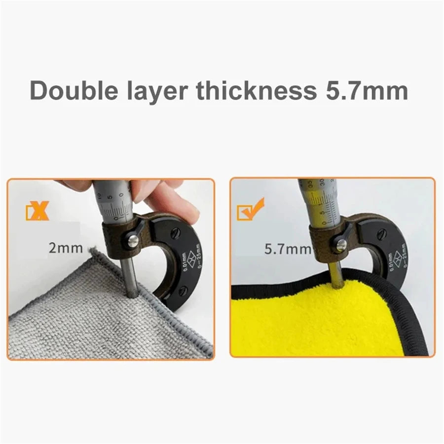 1/2/6pcs Microfiber Cleaning Towel Car Cleaning Cloths Professional