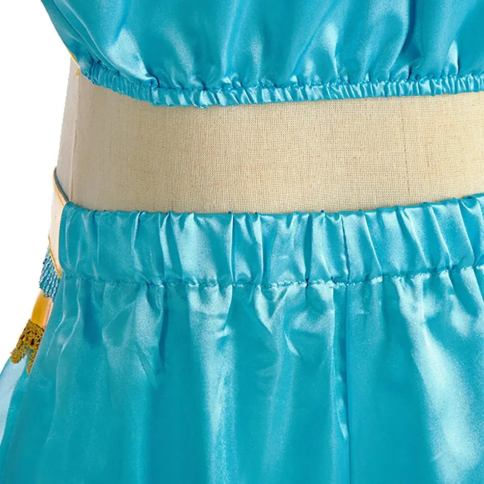 Kids Arabian Princess Dress Girls Halloween Jasmine Costume Children