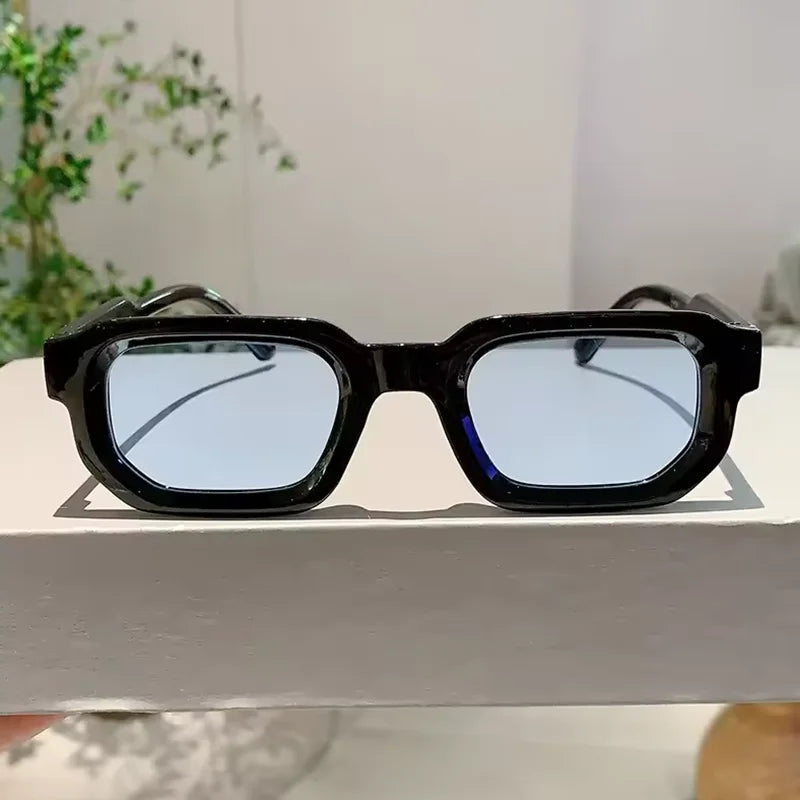 New Men Vintage Rectangle Frame Sunglasses Fashion Retro Sun Glasses