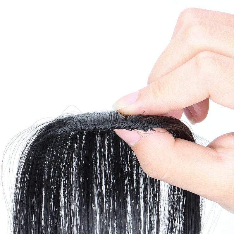 Synthetic Fake Invisible Air Bangs Hair Extension Front Fringes