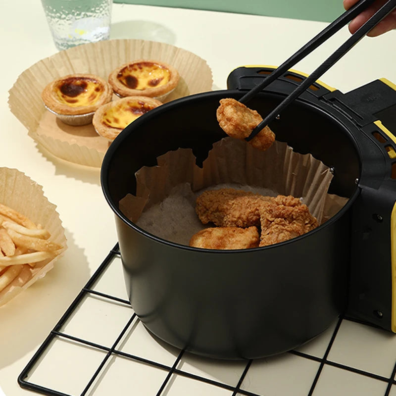 50Pcs Disposable Air Fryer Paper Oil Absorbing And Anti Oil Paper Tray