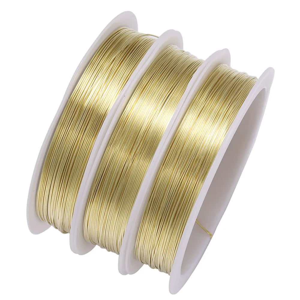 1 Roll 0.2/0.3/0.4/0.5/0.6/0.7/0.8/1mm Sturdy Copper Wire Beading Wire