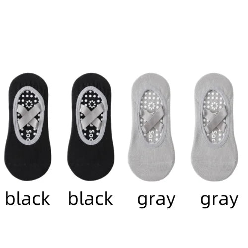 1/ 4Pair Professional Women Yoga Sock Silicone Anti-slip Ballet