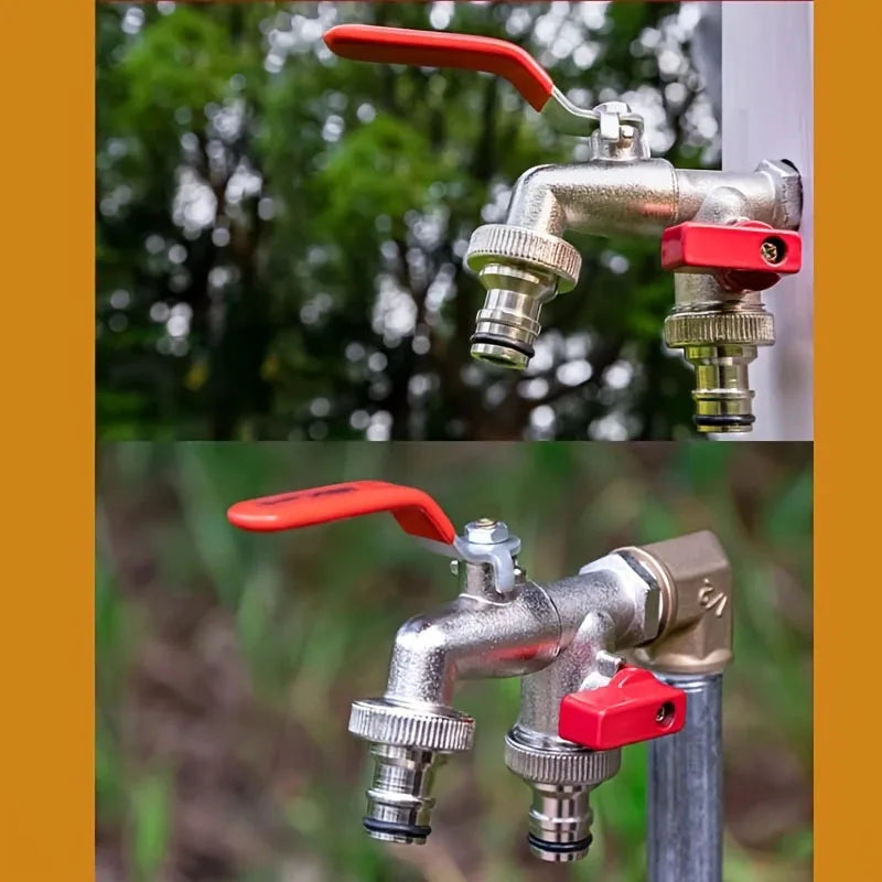 Garden Tools Brass Water Faucet 1/2" Outside & Inside Easy Turn On/Off