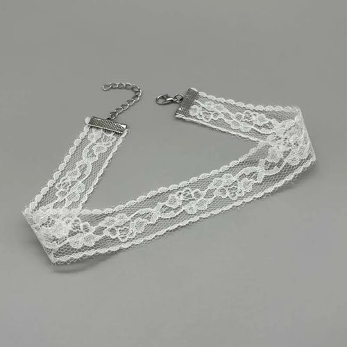Short Lace Choker Nekclace for Women Girl Black White Color Fashion