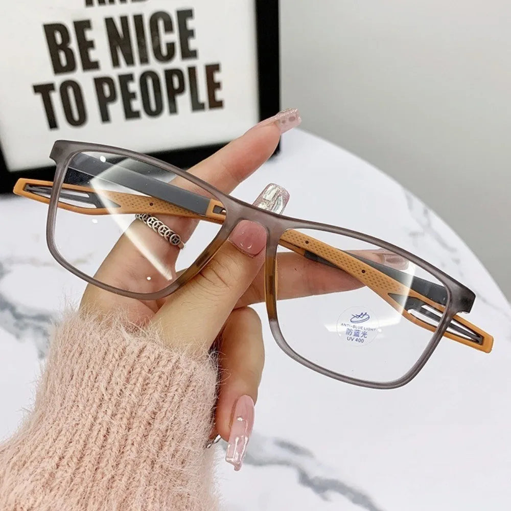 Fashion TR90 Reading Glasses for Men Spring Leg Sports Presbyopia