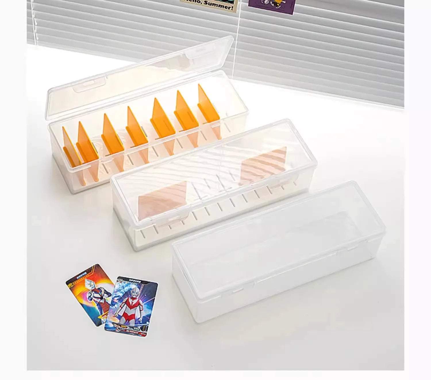 Clear Plastic Compartmentalized Organizer Box Holds 550+ Game Cards