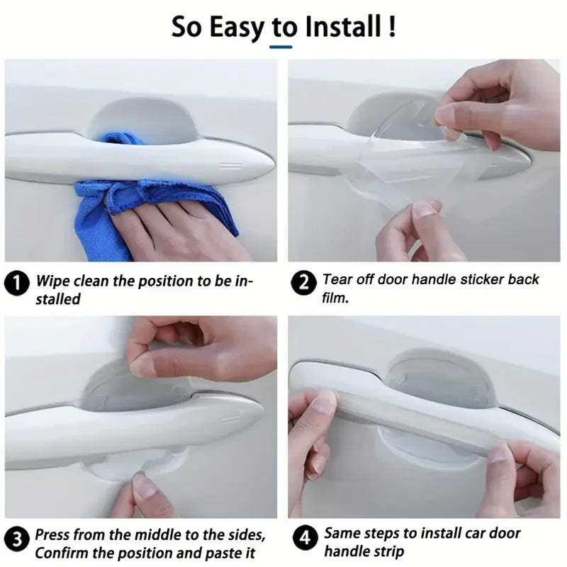 8PCS door handle sticker, scratch-proof car door protective sticker,