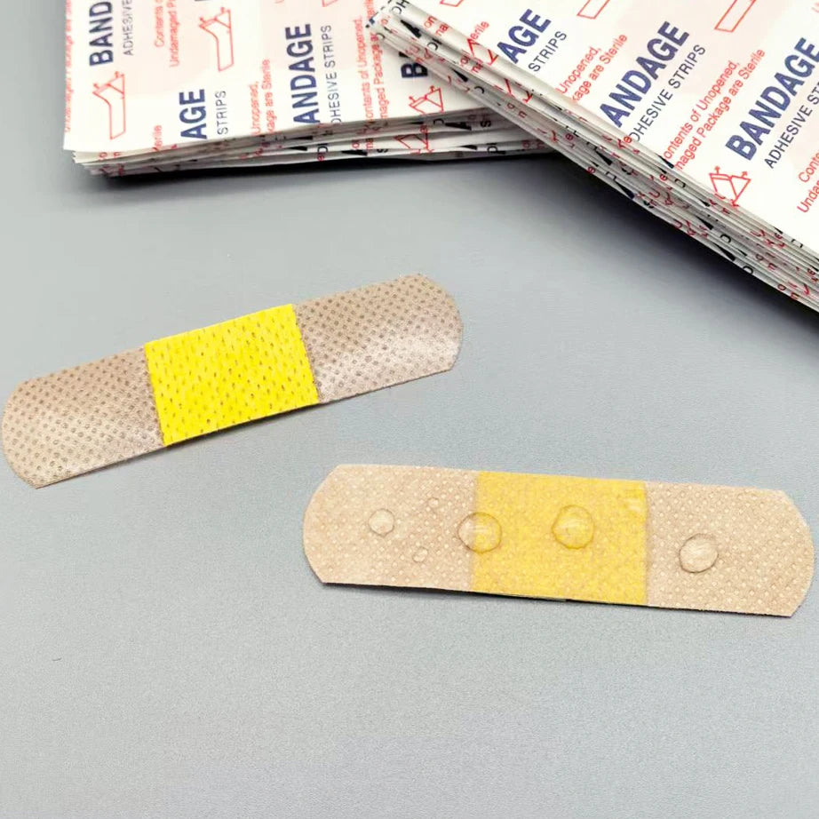100Pcs Waterproof Breathable Cushion Adhesive Plaster Wound Hemostasis