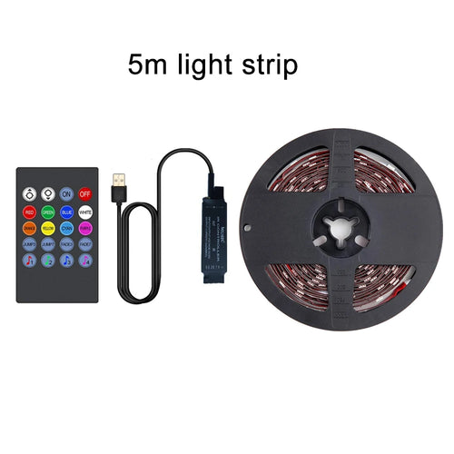 TV Backlight Music Sync USB Powered RGB LED Strip Light for 15 - 80